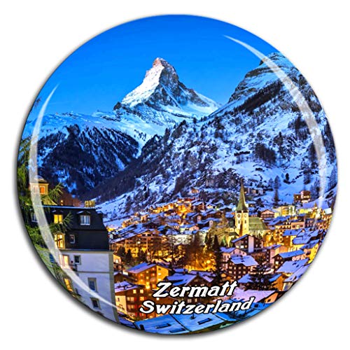 Weekino Die Matterhorn Zermatt Schweiz Kühlschrankmagnet 3D Kristallglas Tourist City Travel Souvenir Collection Geschenk Starke Kühlschrank Aufkleber von Weekino