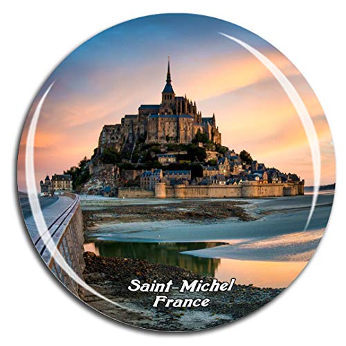 Weekino Frankreich Mont Saint-Michel Kühlschrankmagnet 3D Kristallglas Touristische Stadtreise City Souvenir Collection Geschenk Starker Kühlschrank Aufkleber von Weekino