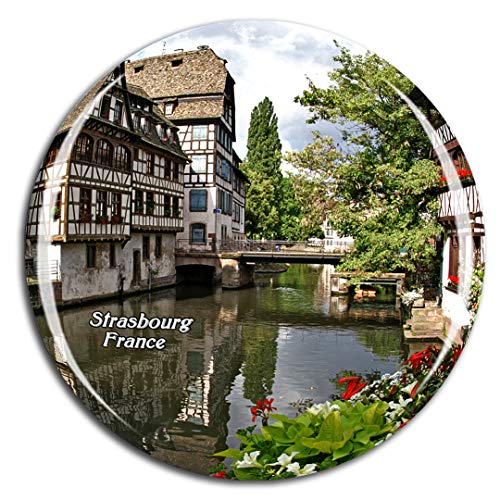 Weekino Frankreich Straßburg Kühlschrankmagnet 3D Kristallglas Touristische Stadtreise City Souvenir Collection Geschenk Starker Kühlschrank Aufkleber von Weekino