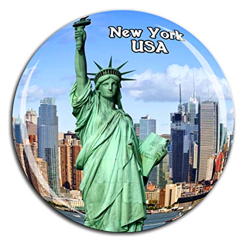 Weekino Freiheitsstatue New York Amerika USA Kühlschrankmagnet 3D Kristallglas Tourist City Travel Souvenir Collection Geschenk Stark Kühlschrank Aufkleber von Weekino