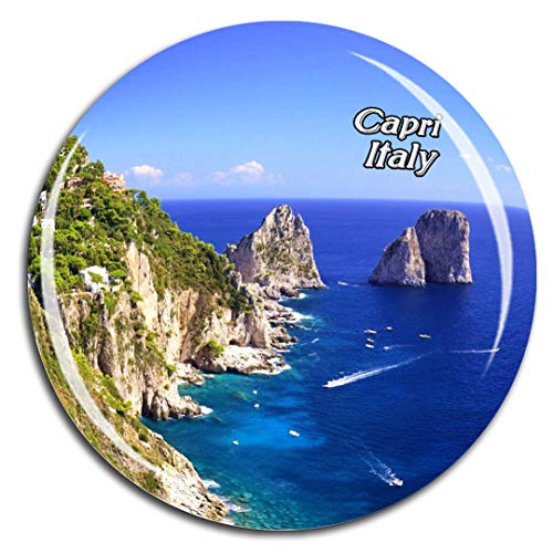 Weekino Italien Capri Kühlschrankmagnet 3D Kristallglas Touristische Stadtreise City Souvenir Collection Geschenk Starker Kühlschrank Aufkleber von Weekino