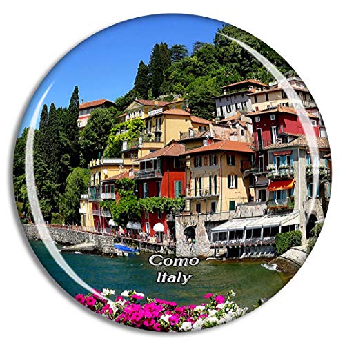 Weekino Italien Como Varenna See Kühlschrankmagnet 3D Kristallglas Touristische Stadtreise City Souvenir Collection Geschenk Starker Kühlschrank Aufkleber von Weekino