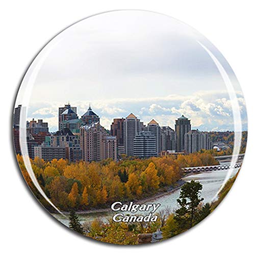 Weekino Kanada Calgary Kühlschrankmagnet 3D Kristallglas Touristische Stadtreise City Souvenir Collection Geschenk Starker Kühlschrank Aufkleber von Weekino