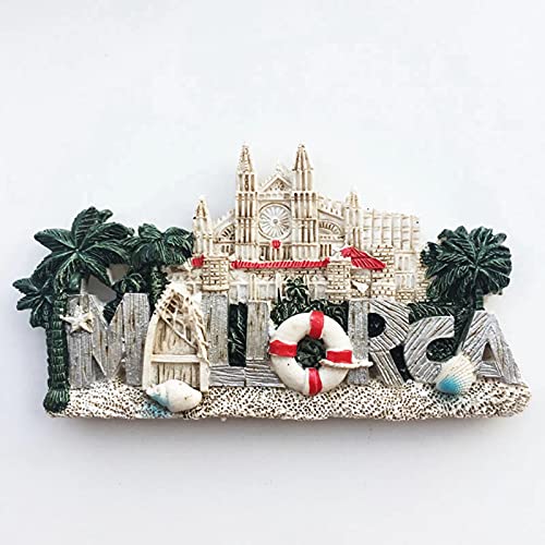 Weekino Kathedrale von Palma Mallorca Spanien Kühlschrankmagnet 3D Polyresin Touristische Stadtreise City Souvenir Collection Geschenk Starker Kühlschrank Aufkleber von Weekino