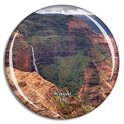 Weekino Kauai Waimea Canyon State Park Hawaii USA Kühlschrankmagnet 3D Kristallglas Touristische Stadtreise City Souvenir Collection Geschenk Starker Kühlschrank Aufkleber von Weekino