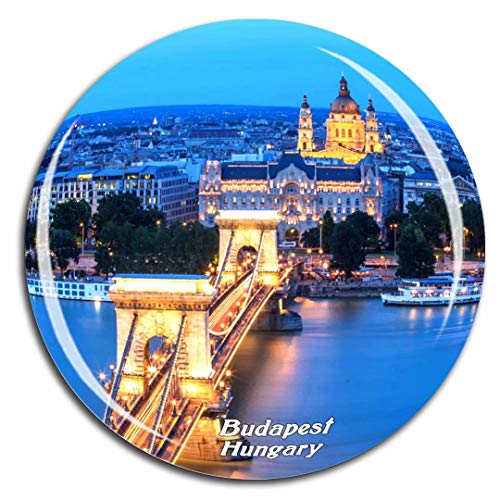Weekino Kettenbrücke Budapest Ungarn Kühlschrankmagnet 3D Kristallglas Tourist City Travel Souvenir Collection Geschenk Starke Kühlschrank Aufkleber von Weekino