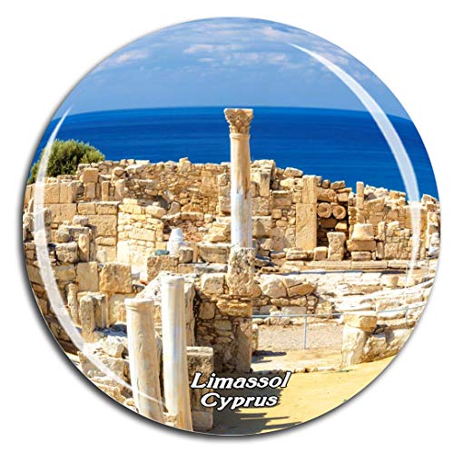 Weekino Kourion Limassol Zypern Asien Kühlschrankmagnet 3D Kristallglas Touristische Stadtreise City Souvenir Collection Geschenk Starker Kühlschrank Aufkleber von Weekino