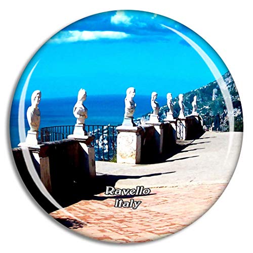 Weekino Kühlschrankmagnet, Motiv: Italienische Ravello Amalfi-Küste, Reise-Souvenir, Stadtkollektion, 3D-Kristallglas, Geschenk, starker Kühlschrank-Aufkleber von Weekino