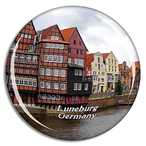 Weekino Lüneburg Deutschland Kühlschrankmagnet 3D Kristallglas Touristische Stadtreise Souvenir Collection Geschenk Starker Kühlschrank Aufkleber von Weekino