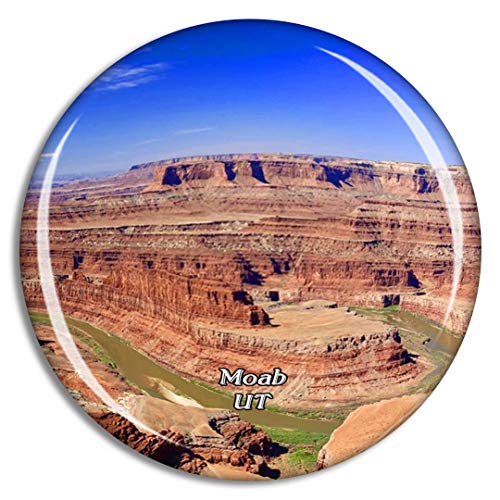 Weekino Moab Totes Pferd Point State Park Utah USA Kühlschrankmagnet 3D Kristallglas Touristische Stadtreise City Souvenir Collection Geschenk Starker Kühlschrank Aufkleber von Weekino