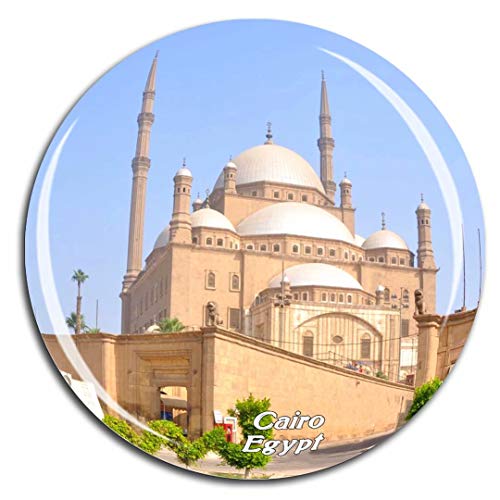 Weekino Moschee von Muhammad Ali Kairo Ägypten Kühlschrankmagnet 3D Kristallglas Tourist City Travel Souvenir Collection Geschenk Stark Kühlschrank Aufkleber von Weekino