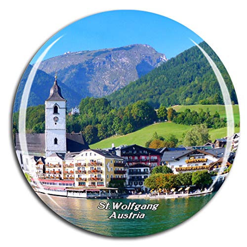 Weekino Österreich St.Wolfgang Kühlschrankmagnet 3D Kristallglas Touristische Stadtreise City Souvenir Collection Geschenk Starker Kühlschrank Aufkleber von Weekino