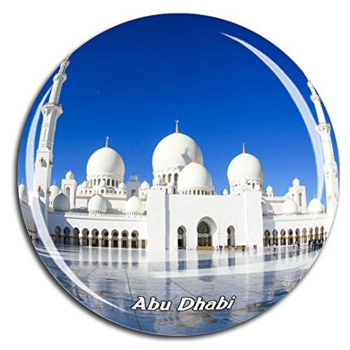 Weekino Sheikh Zayed Grand Mosque Abu Dhabi VAE Asien Kühlschrankmagnet 3D Kristallglas Touristische Stadtreise City Souvenir Collection Geschenk Starker Kühlschrank Aufkleber von Weekino