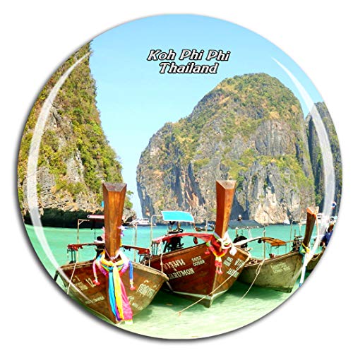 Weekino Thailand KOH Phi Phi Kühlschrankmagnet 3D Kristallglas Touristische Stadtreise City Souvenir Collection Geschenk Starker Kühlschrank Aufkleber von Weekino