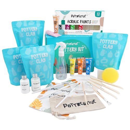 Weelens Tec Lufttrocknendes Ton Töpferkit für Anfänger DIY TonTöpferei Starter-Kit enthält lufttrocknenden Ton, Anleitung, Modellierwerkzeuge, Heim-Töpfergeschenk für Festival und Jubiläum Weelens Tec Lufttrocknendes Ton Töpferkit für Anfänger DIY TonTöpferei Starter-Kit enthält lufttrocknenden Ton, Anleitung, Modellierwerkzeuge, Heim-Töpfergeschenk für Festival und Jubiläum von Weelens Tec