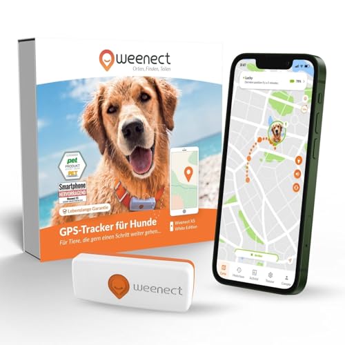 Weenect XS für Hunde - Mini GPS-Tracker für Hunde | GPS-Tracking in Echtzeit | Kleinstes Modell auf dem Markt | Abonnement | Wasserdicht von Weenect