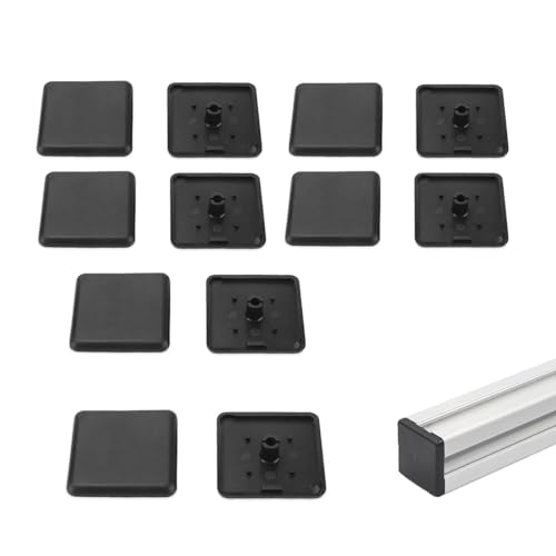 Weenwill Endkappe Aluprofil,12 Stück Aluminium Profil 40x40 Endkappe Abdeckkappen Aluprofil Kunststoff Schutzkappen Schwarz für Alu-Konstruktionsprofil,Profil-Endkappe,Profil-Abdeckkappe von Weenwill