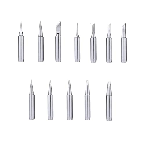 Weenwill Lötspitzen Set Lötspitzen,12 Stück Lötspitzen-Set der Serie 900M Ersatzlötköpfe für Stationen/Pistolen (Set in Mehreren Größen für Schweißen und Elektronik) von Weenwill