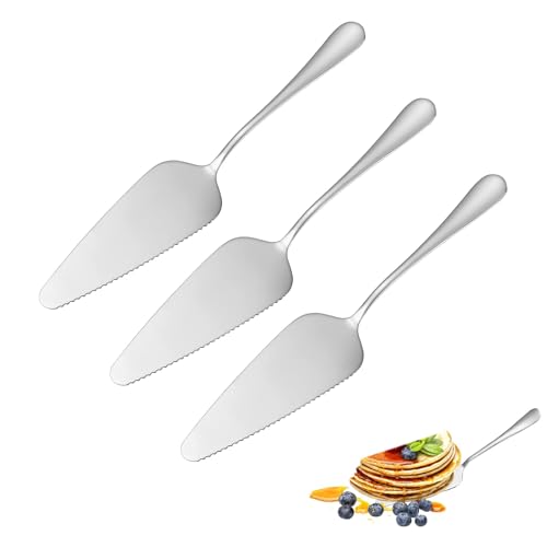 Weenwill Tortenheber,3 PCS Edelstahl Tortenheber und Kuchenschaufel Set,Kuchenheber,Gezackter Tortenschneider und Tortenheber Kuchenschaufel für Hochzeit,Party und Küche,Pizza von Weenwill