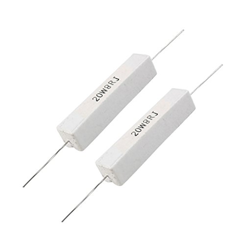 Weetack 2 Stueck drahtgewickelt Keramik Zement-Widerstaende 8 Ohm 20W 5% Weetack 2 Stueck drahtgewickelt Keramik Zement-Widerstaende 8 Ohm 20W 5% von Weetack