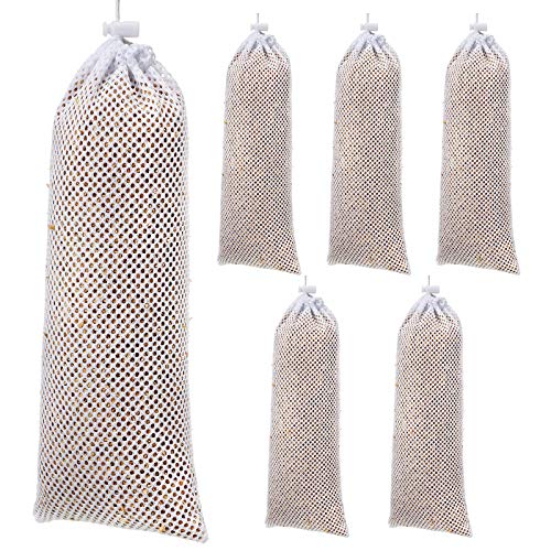 Fink Socke Feeder Vogel Feeder Socken Sofortig Samen Sack Futter (Weiß, 6 Stücke) von Weewooday