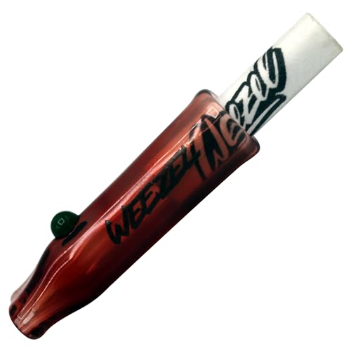 WEEZEL Strawberry Kush Glas-Tip inklusive 3x Purize Aktivkohlefilter - Cannabis Sorten Edition | Glas Tip Joint 6mm | handgemacht in Deutschland von Weezel