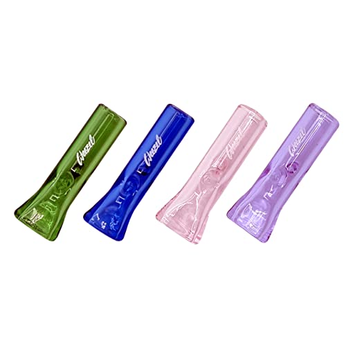 Weezel Glas-Filter 4er Set | Bunte Glas Tips zum Eindrehen | 4 bunte Glasmundstücke 3,5 x 0,7 cm| Wiederverwendbar Joint Tips | Zigarettenfilter Filter Tip (Bunt) von Weezel