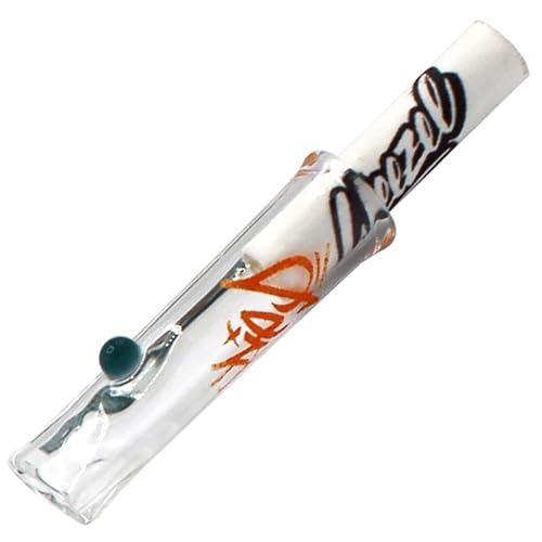Weezel Joint Mundstück Glas Tip Clear/durchsichtig | Slim für Aktivkohlefilter-Slim 7 mm Ø | Handgemacht in Deutschland | Flat Mouthpiece (Die P) von Weezel