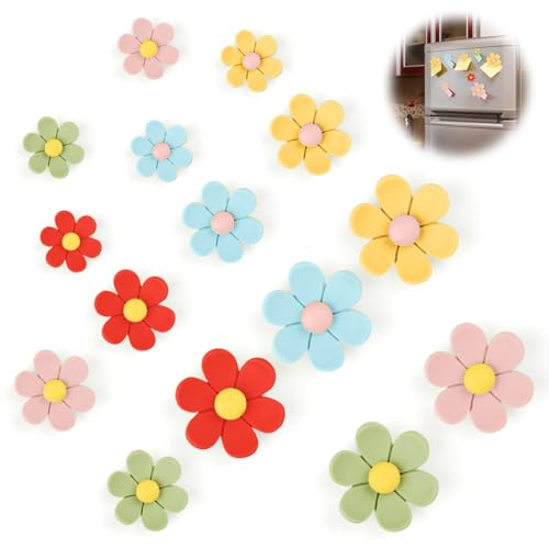 3D Blumen Kühlschrankmagnete, Bunt Starke Magnete Dekoration Niedlich Kühlschrankmagnete Magnete Kühlschrank für Magnettafel Whiteboard Pinnwand Tafel Büro 5 Farben (Groß Medium Klein 15 Stück) 3D Blumen Kühlschrankmagnete, Bunt Starke Magnete Dekoration Niedlich Kühlschrankmagnete Magnete Kühlschrank für Magnettafel Whiteboard Pinnwand Tafel Büro 5 Farben (Groß Medium Klein 15 Stück) von Wefaly