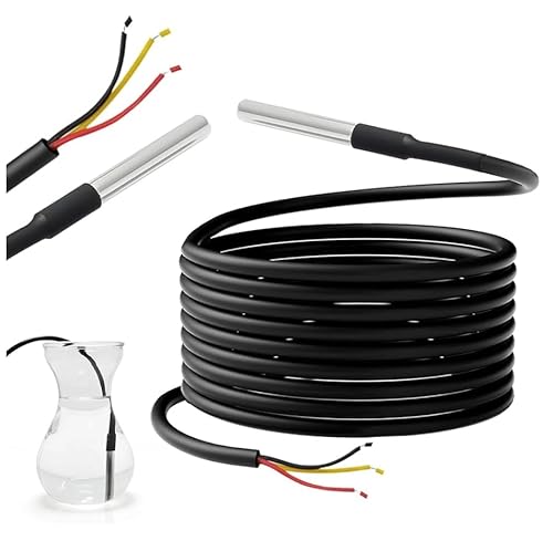 5 StkTemperatursensor, Wefaly 3m Temperaturfühler Temperatursensor Wasserdicht Tempera tursensor für Shelly Addon Arduino Raspberry Pi Auto Industrie 5 StkTemperatursensor, Wefaly 3m Temperaturfühler Temperatursensor Wasserdicht Tempera tursensor für Shelly Addon Arduino Raspberry Pi Auto Industrie von Wefaly