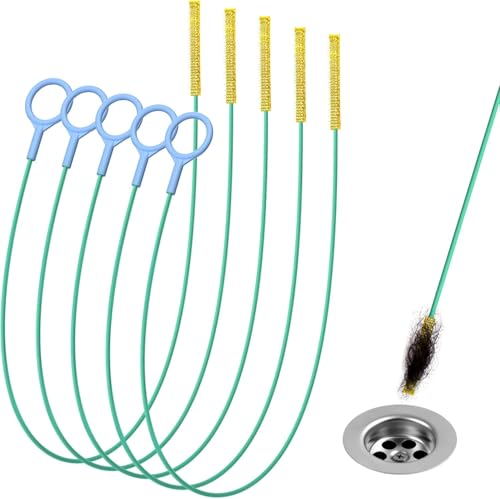 5 Stück Abflussreiniger Spirale Lang 90 cm, Unzerbrechliches Edelstahl Abflussreiniger Sticks, Flexibles Rohrreinigungsbürste Rohrbürste 5 Stück Abflussreiniger Spirale Lang 90 cm, Unzerbrechliches Edelstahl Abflussreiniger Sticks, Flexibles Rohrreinigungsbürste Rohrbürste von Wefaly