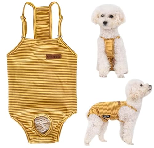 Hundewindeln Wiederverwendbar für Hündinnen – Waschbare Damenbinden Höschen – Anti-Rüden Schutzhose & Sicherheitshöschen für Hündinnen – Verstellbare Öko-Windelhose (L) von Wefaly