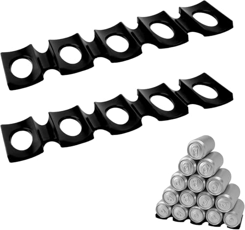 Wefaly Flaschenhalter Kühlschrank Set, 2 Stück rutschfeste Silikon Kühlschrank Flaschenhalter, Faltbare Stapelbar, Hält 15 Flaschen, für Küche Pantry Cabinet Bier Halter von Wefaly