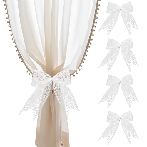 Wefaly Vorhang Raffhalter 4Pcs Fliege Raffhalter für Vorhänge Bohemian Gardinenhalter 75CM Verstellbare Spitze Gardinen Raffhalter Blumenstickerei Vorhang Halter für Zuhause Schlafzimmer Büro Deko Wefaly Vorhang Raffhalter 4Pcs Fliege Raffhalter für Vorhänge Bohemian Gardinenhalter 75CM Verstellbare Spitze Gardinen Raffhalter Blumenstickerei Vorhang Halter für Zuhause Schlafzimmer Büro Deko von Wefaly