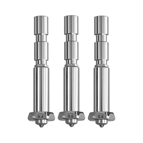 0,4 mm 0,6 mm 0,8 mm integrierte gehärtete Stahldüsen für Kobra 3 Max Combo Quick-Swap High Flow High Speed Throat Tube Düsen Druckkopf Extruder Kit Hot End für Anycubic Drucker (3 Stück) von Wefuit