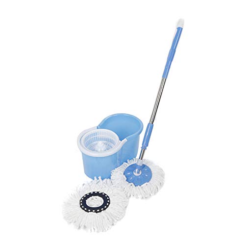 Wefun 360° Spinning Mop mit Eimer, 2 Ersatzköpfe aus Mikrofaser Blau Wefun 360° Spinning Mop mit Eimer, 2 Ersatzköpfe aus Mikrofaser Blau von Wefun