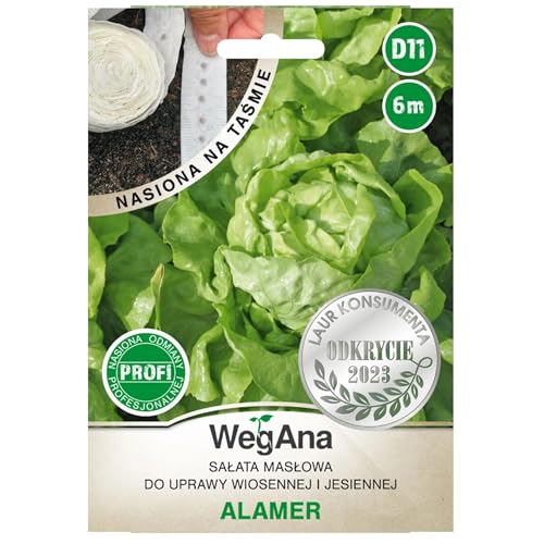 WegAna Buttersalat Alamer Saatband 6m Samen, Gemüse Samen Anzucht Saatgut für Gewächshaus Garten Salat von WegAna