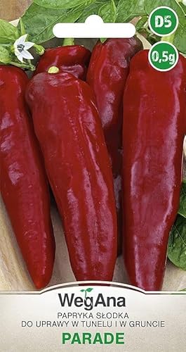 WegAna Rote Paprika Parade Samen 0,5g Robuste Gemüsesamen Gemüse Samen Anzucht Saatgut für Gewächshaus Paprikasamen von WegAna