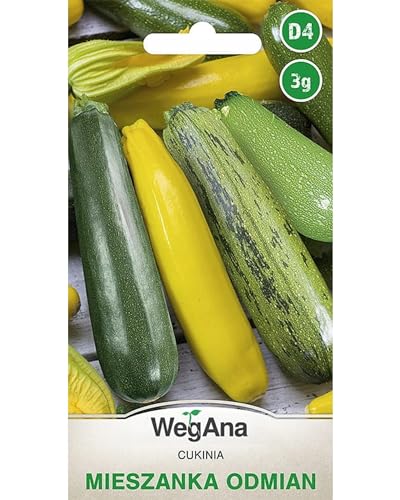 WegAna Zucchini Mischung Samen 3g Verschiedene Längen und Formen Robuste Gemüsesamen, Gemüse Samen, Samen Anzucht von WegAna