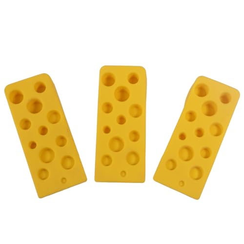 Käsetürstopper, Sicherheits-Türstopper, niedlicher Halter, dekorativer Türstopper für Kinderzimmer, Spielzimmer, Silikon-Stopper, strapazierfähig, einzigartig, 3 Stück Käsetürstopper, Sicherheits-Türstopper, niedlicher Halter, dekorativer Türstopper für Kinderzimmer, Spielzimmer, Silikon-Stopper, strapazierfähig, einzigartig, 3 Stück von Wegiwuca