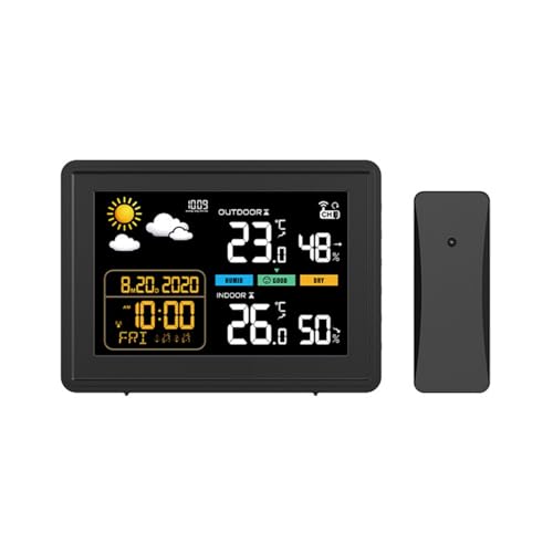 Thermometer Hygrometer Wetterstationen Mit Zeit Wecker Schreibtisch Temperaturfeuchtigkeitsmessgerät Für Baby Room Home Multifunktional Wecker Mit Temperaturanzeige von Wegiwuca