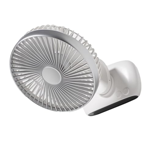 Wegiwuca 3600 mAh USB-Power-Schreibtischventilator, 6 Geschwindigkeiten, automatischer oszillierender Ventilator für Zuhause, Badezimmer, Küche von Wegiwuca