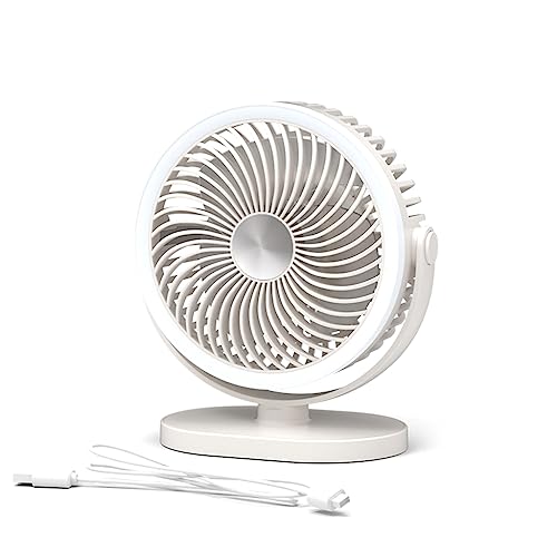 Wegiwuca Effizienter USB-wiederaufladbarer Ventilator für jeden Raum, tragbarer Ventilator mit starker Luft, USB-Ladeventilator von Wegiwuca