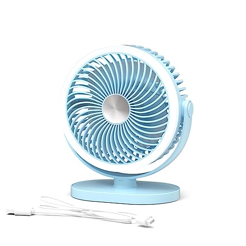 Wegiwuca Effizienter USB-wiederaufladbarer Ventilator für jeden Raum, tragbarer Ventilator mit starker Luft, USB-Ladeventilator von Wegiwuca