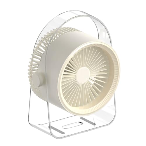 Wegiwuca Elektrischer Schreibtischventilator für Bürotisch oder Schlafzimmer, Nachttische, wiederaufladbares USB-Gerät mit 2000 mAh Akku von Wegiwuca