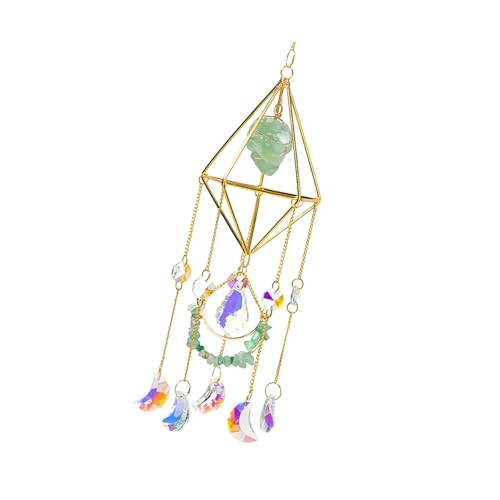 Wegiwuca Handwerkliche Kristallsonnenfänger Hängen Ornamente Für Außenbereiche Mit Harmonischen Winden Gartenkristallprismen Windfänger von Wegiwuca