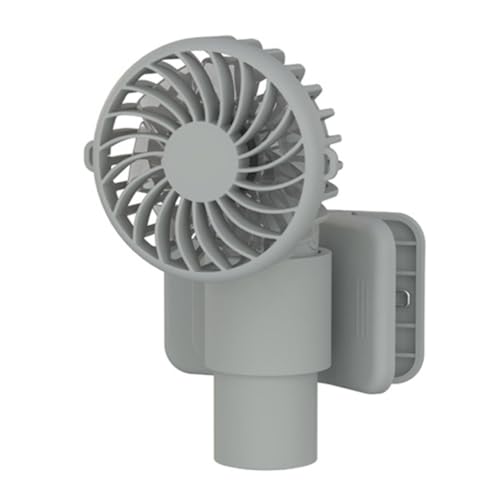 Wegiwuca Multifunktionaler Clip-On-Ventilator, effizienter Regenschirmventilator, 1000 mAh, wiederaufladbarer Ventilator, ABS-Textur, für Reisen, Büro und Außenbereich von Wegiwuca