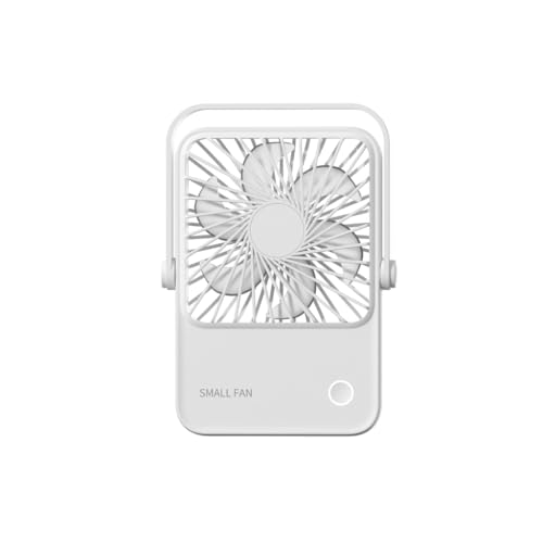 Wegiwuca USB-Schreibtischventilator, 1200 mAh, wiederaufladbar, batteriebetrieben, 3 Geschwindigkeiten, Tischventilator, faltbarer Campingventilator mit faltbarem Ständer von Wegiwuca