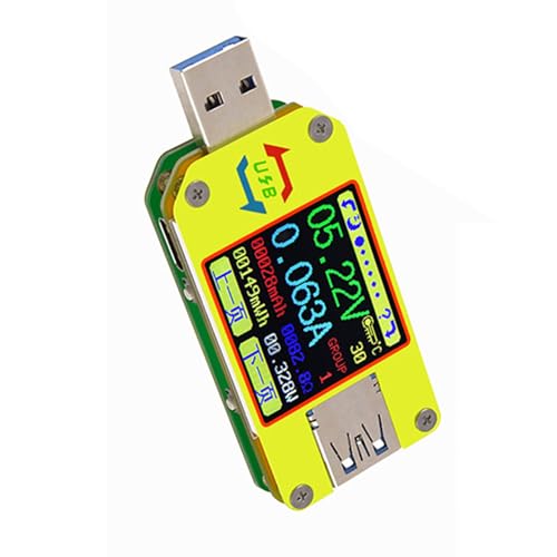 Wegiwuca USB Tester USB Leistungsmesser 4-24V 4A Spannungstester Multimeter USB Strommesser LCD Anzeigevoltmeter von Wegiwuca