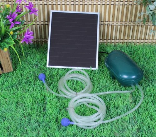 Wehmann Solar Power Doppel Belüfterpumpe 200 l/h Teichbelüfter für Tag und Nacht !!! von Wehmann